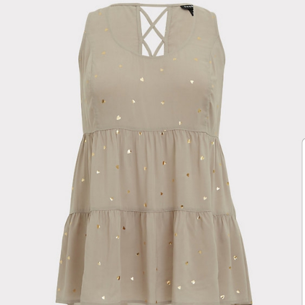 Torrid Lattice Tunic Tank sz2